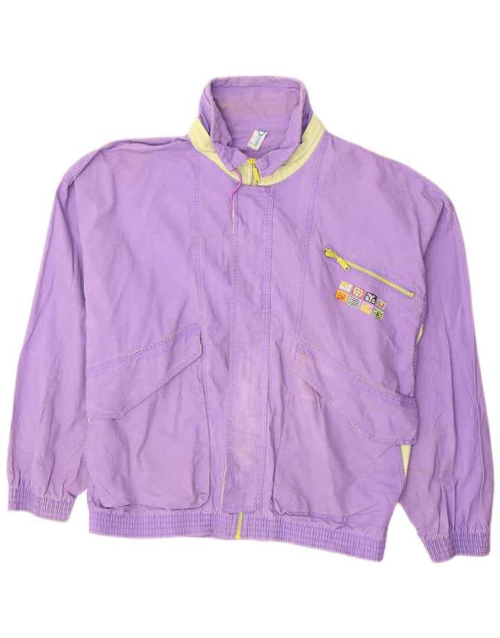 Vintage muška bomber jakna UK 40 veliki ljubičasti pamuk