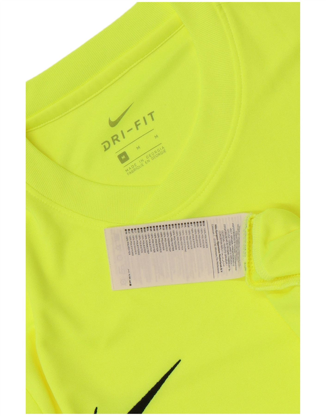 Nike Dri Fit majica kratkih rukava Srednje žuti poliester