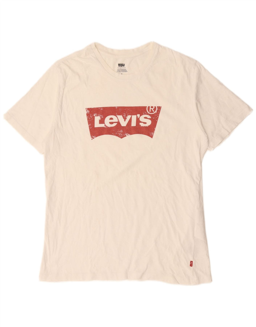 Levi's Mens Graphic T-Shirt Top Medium White Cotton
