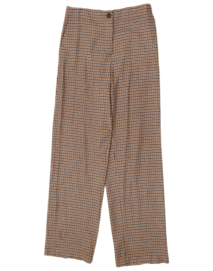 Ženske chino hlače Massimo Dutti EU 42 Large W32 L32 Smeđe Houndstooth
