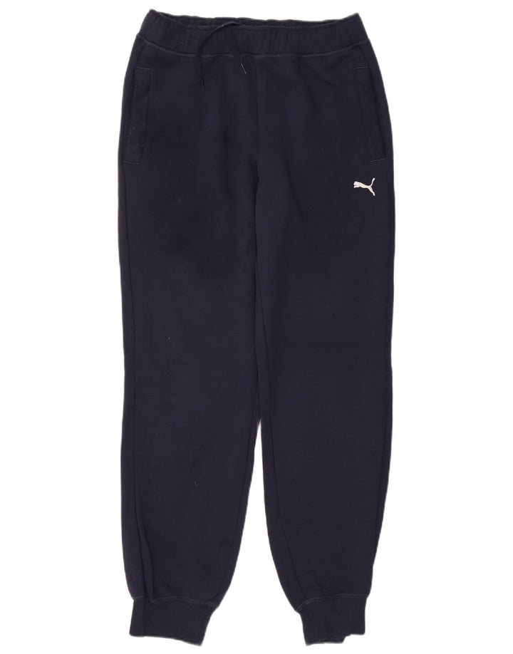 PUMA Mens Tracksuit Trousers Joggers Medium  Navy Blue Cotton