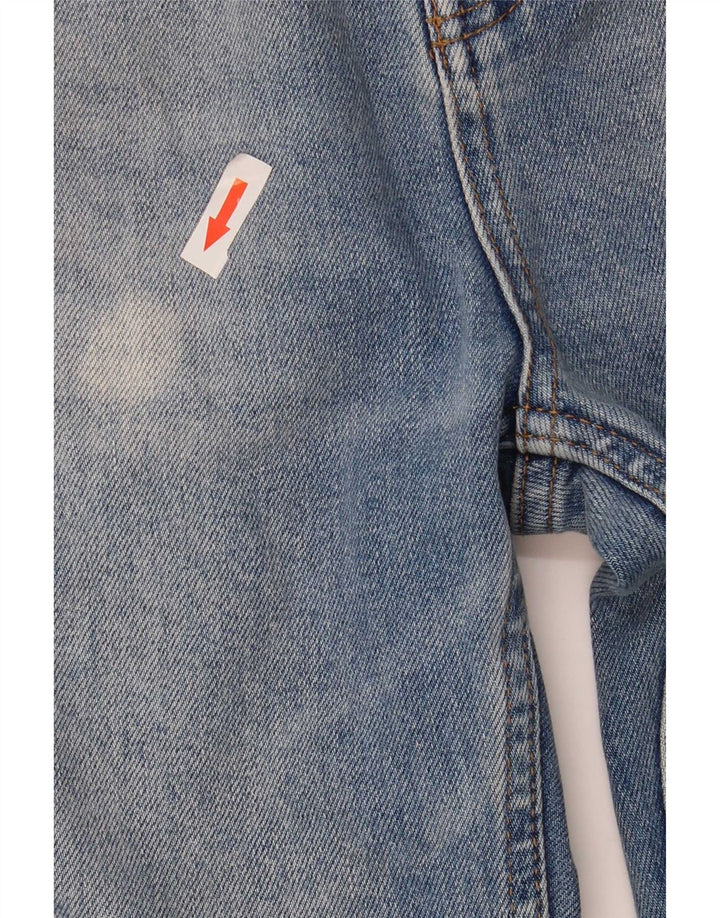 Vintage ženske lepršave traperice EU 36 male W25 L32 plavi pamuk