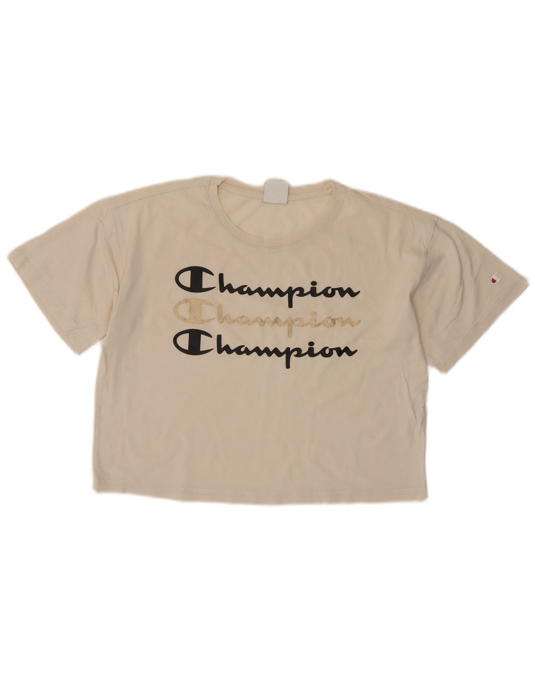 CHAMPION Prevelika ženska majica kratkih rukava s grafičkim motivima UK 10 Small Off White