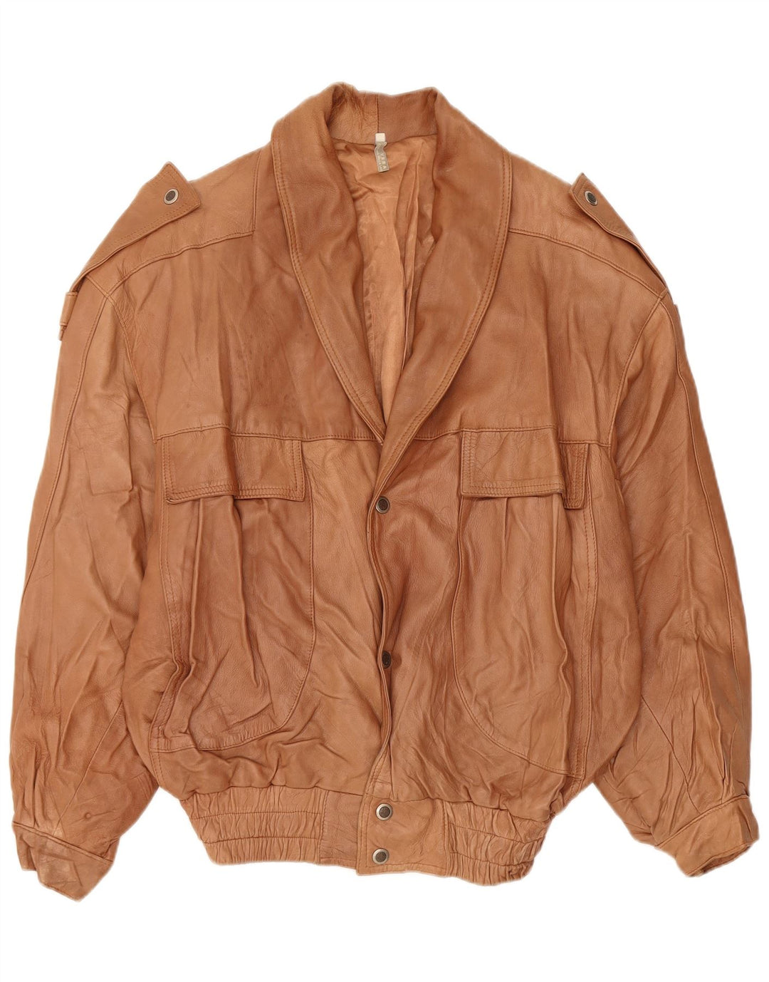 VINTAGE muška vojna kožna jakna UK 44 2XL smeđa koža