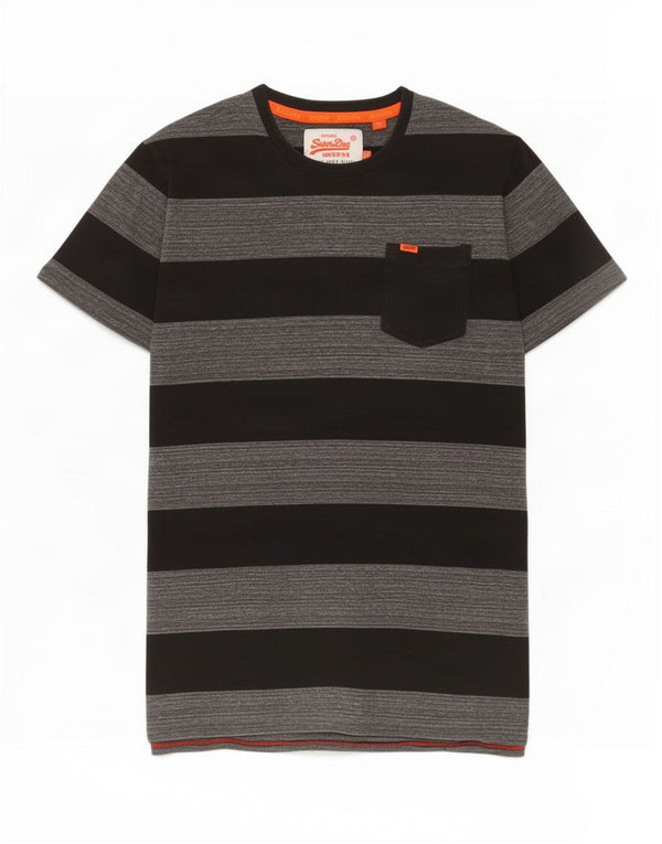 Superdry muška majica kratkih rukava Srednje sivi pamuk na pruge