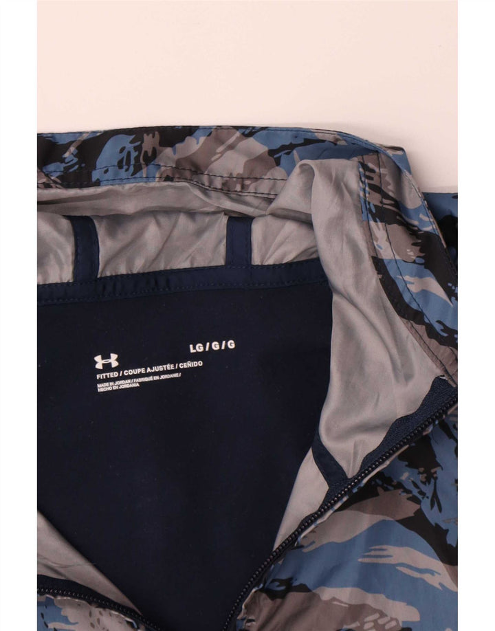 Under Armour muški pulover s kapuljačom, veliki, tamnoplavi kamuflažni gornji dio