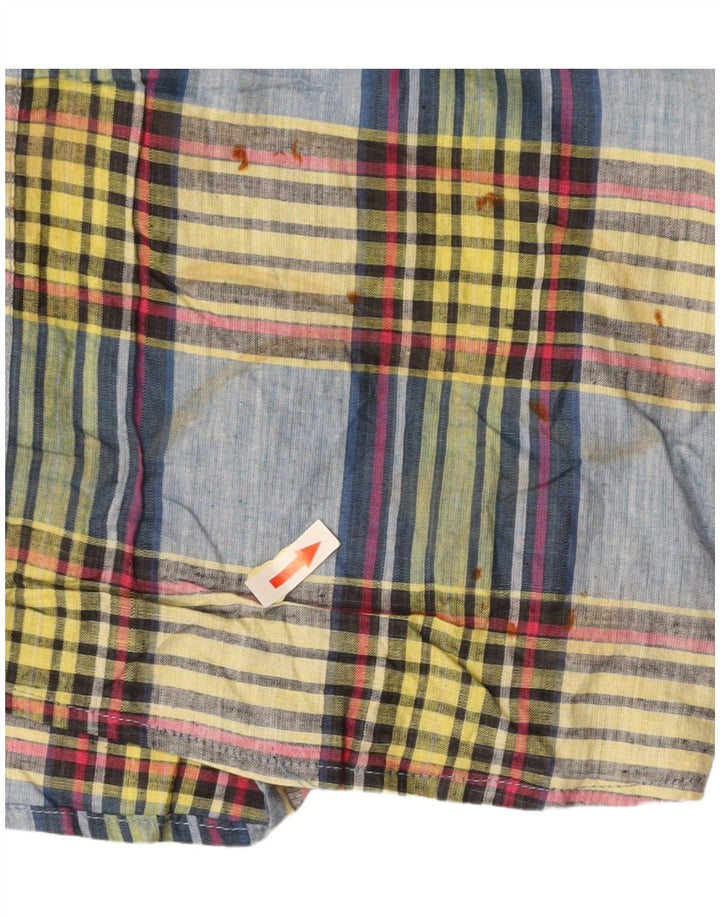 BASIC Muška košulja kratkih rukava Srednje šareni karirani pamuk