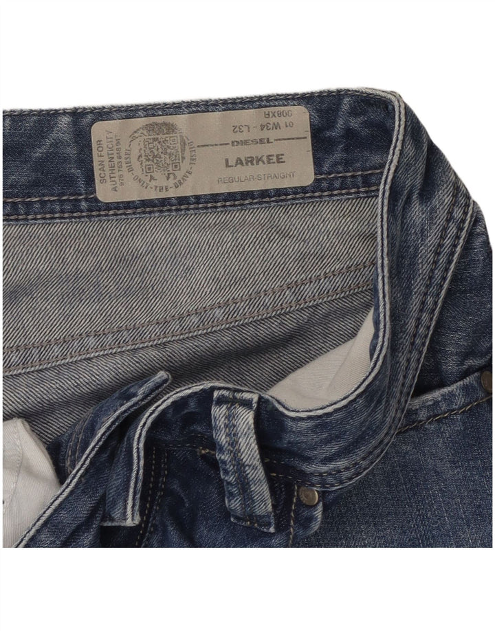 DIESEL Muške ravne traperice Larkee Regular Fit W34 L32 Plavi pamuk