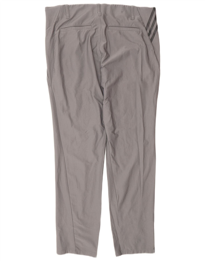 Adidas muške uske chino hlače W34 L32 sivi poliester