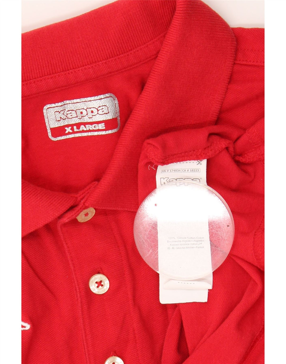 KAPPA Mens Polo Shirt XL Red Cotton Vintage Kappa and Second-Hand Kappa from Messina Hembry 