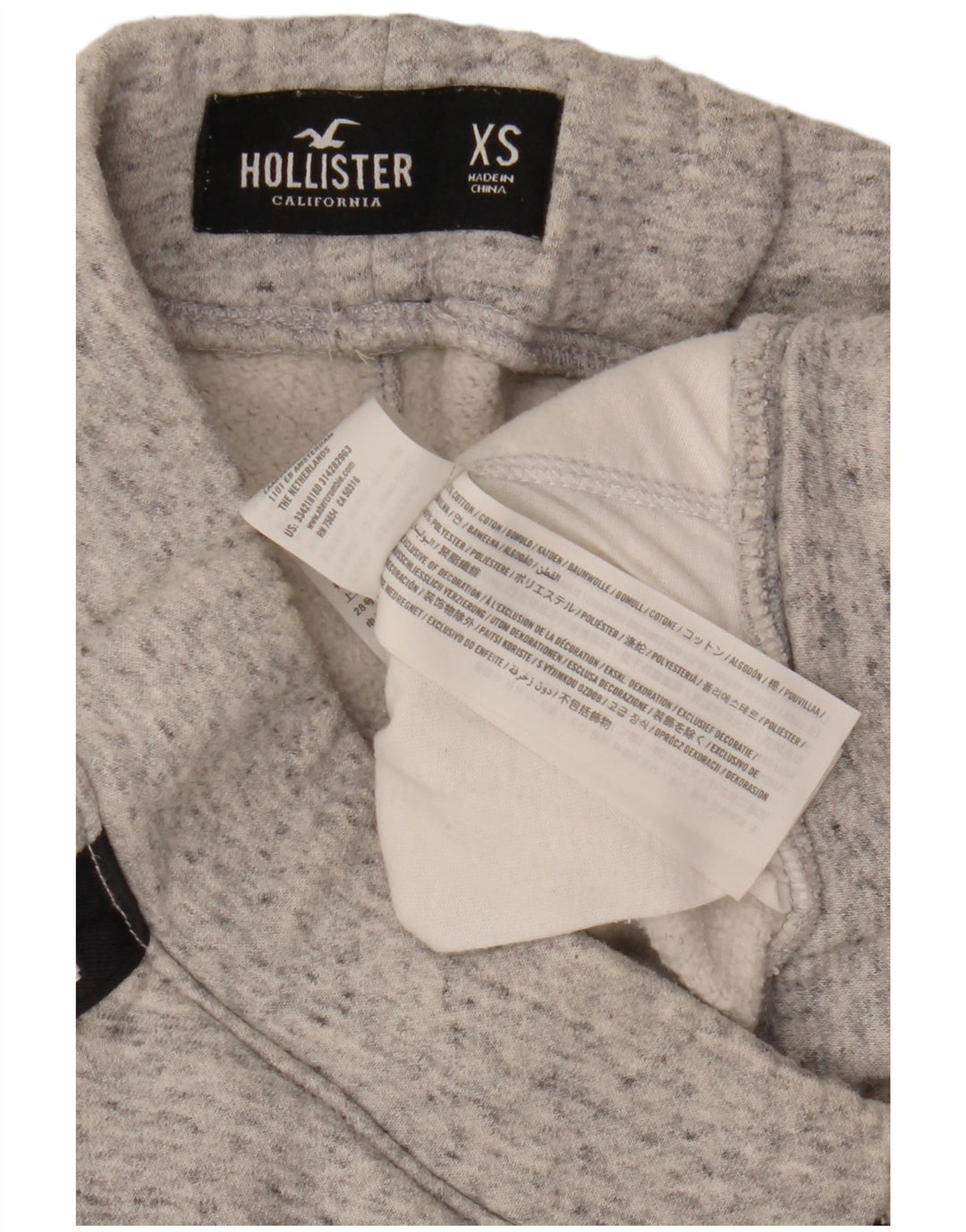 HOLLISTER Muške trenirke HOLLISTER Hlače Joggers XS Sivi flekasti pamuk