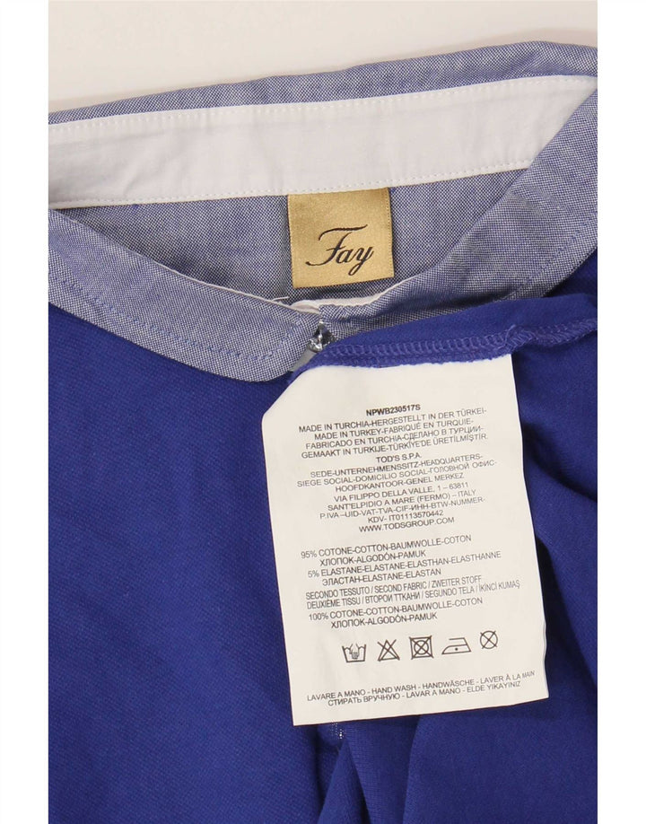Fay ženska polo majica UK 14 veliki plavi pamuk