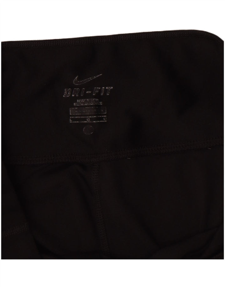 Nike Ženske Dri Fit Capri Leggings UK 14 Veliki crni poliester