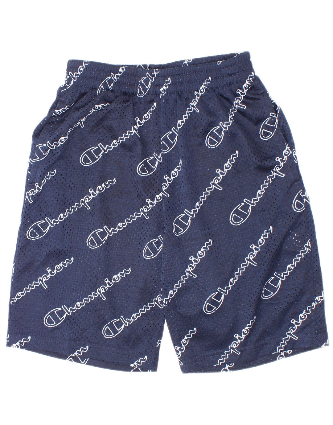 Champion Boys Graphic Sport Shorts 9-10 Years Medium Navy Blue Poliester