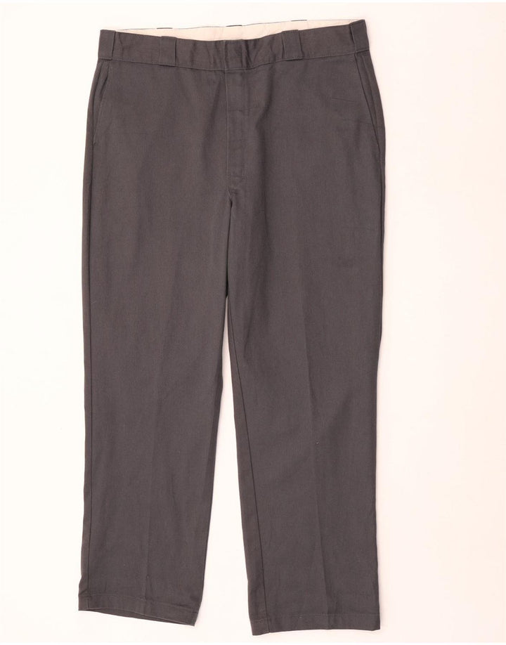 Dickies muške ravne chino hlače W38 L30 sivi poliester