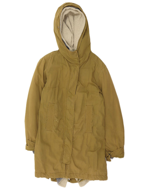 Vintage ženska šerpa parka jakna s kapuljačom EU 40, srednji kaki pamuk