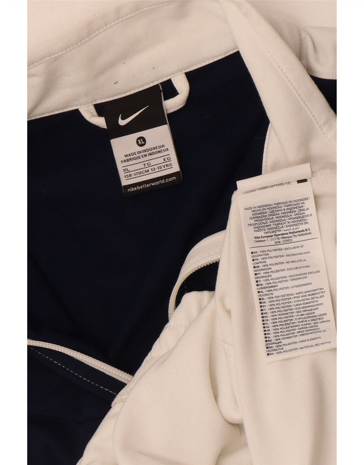 Nike Boys Trenirka Gornja jakna 13-14 godina XL bijeli poliester u boji