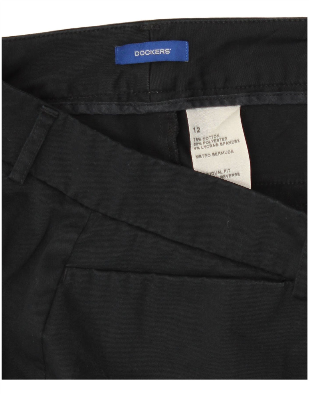 Dockers ženske ležerne kratke hlače velike W36, crni pamuk