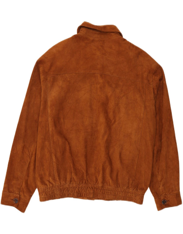 Vintage muška kožna antilop jakna IT 56 3XL smeđa koža