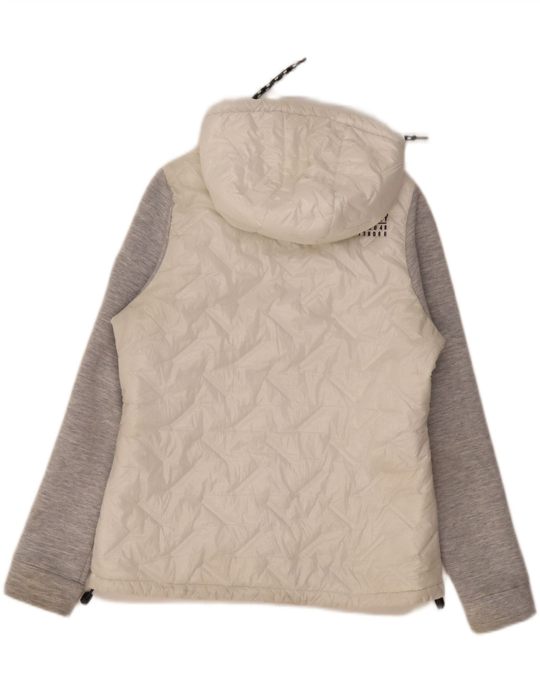 Superdry ženska prošivena jakna s kapuljačom UK 14 velikih bijelih boja