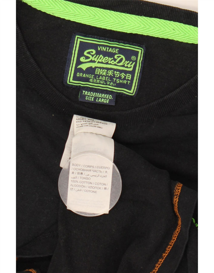 Superdry muška majica kratkih rukava Veliki crni pamuk