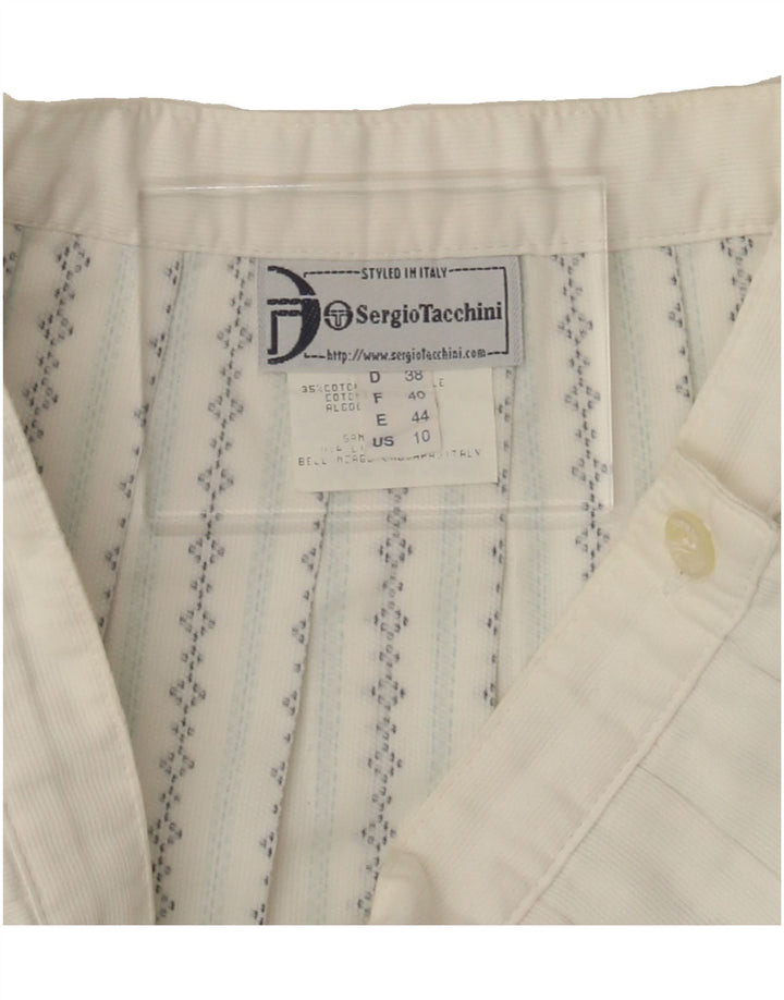 SERGIO TACCHINI Womens Pleated Mini Skirt IT 44 Medium W26  White Vintage Sergio Tacchini and Second-Hand Sergio Tacchini from Messina Hembry 