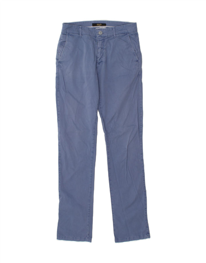 LIU JO Womens Slim Chino Trousers W30 L35  Blue Vintage Liu Jo and Second-Hand Liu Jo from Messina Hembry 