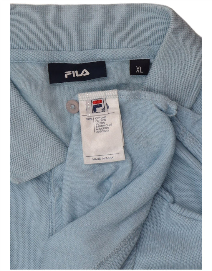 FILA muška polo majica dugih rukava XL plavi pamuk
