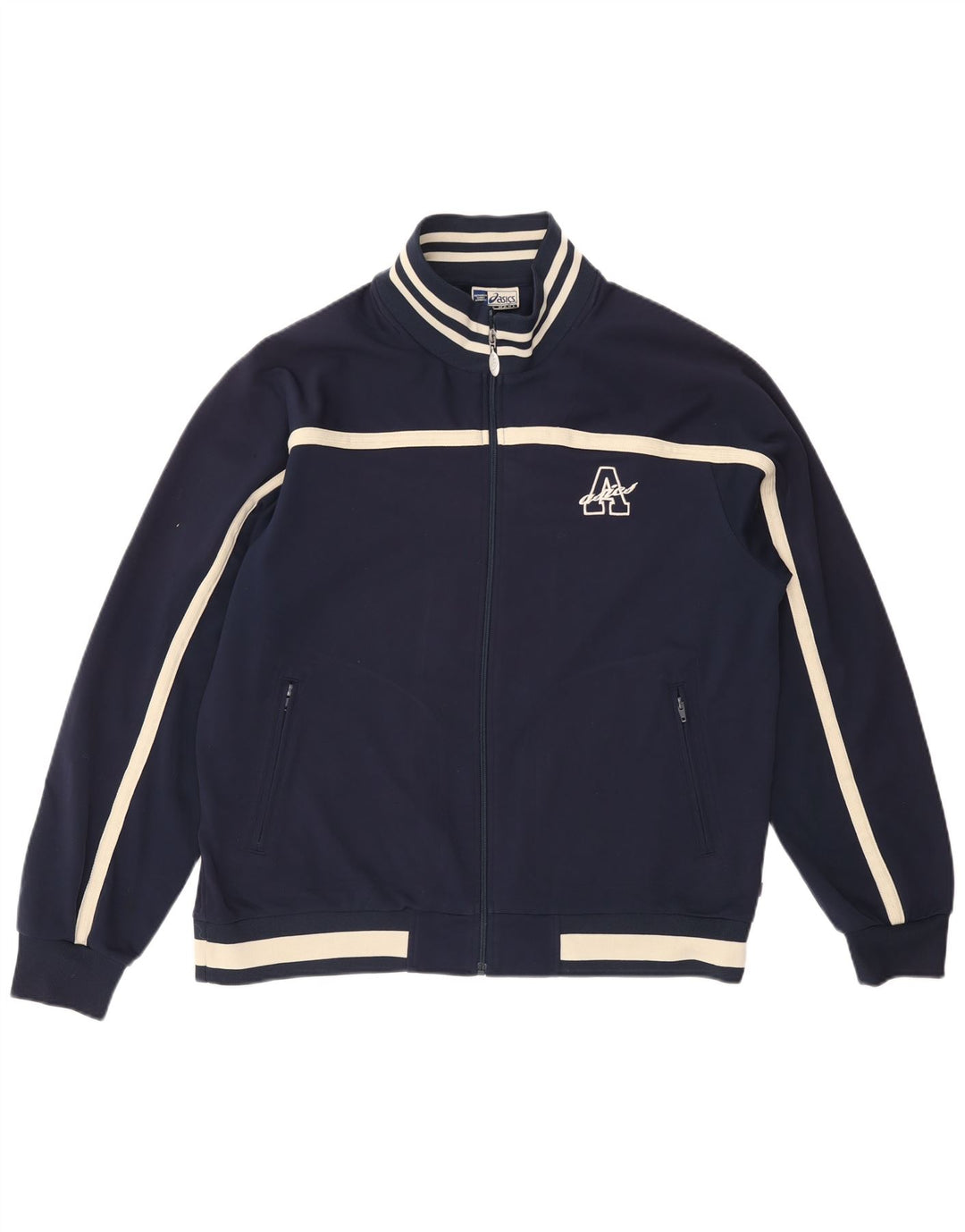 ASICS muška trenirka gornja jakna XL tamnoplavi poliester u boji