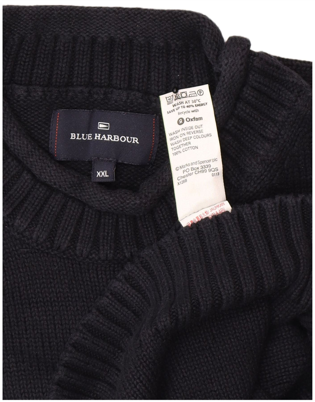 Marks & Spencer muški plavi džemper s kornjačevim ovratnikom 2XL tamnoplavi