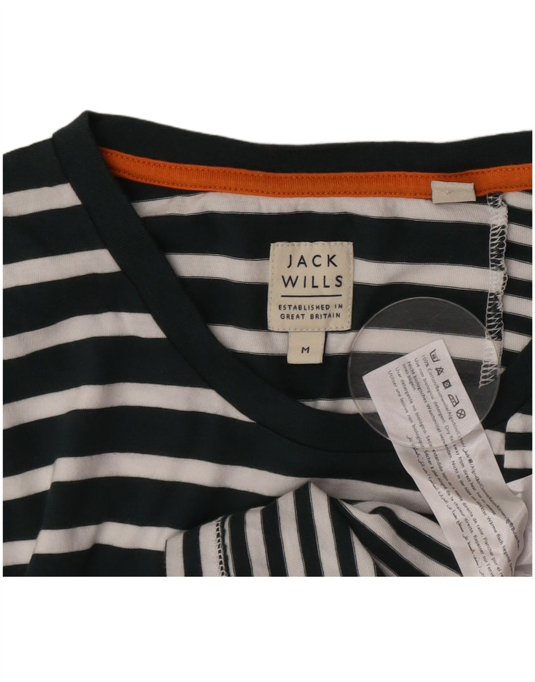 Jack Wills Muška majica kratkih rukava Srednji pamuk na bijele pruge