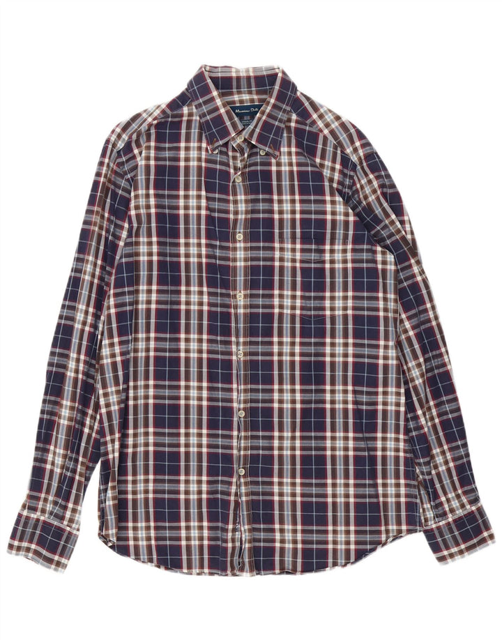 Massimo Dutti muška ležerna košulja srednjeg kroja tamnoplava karirana