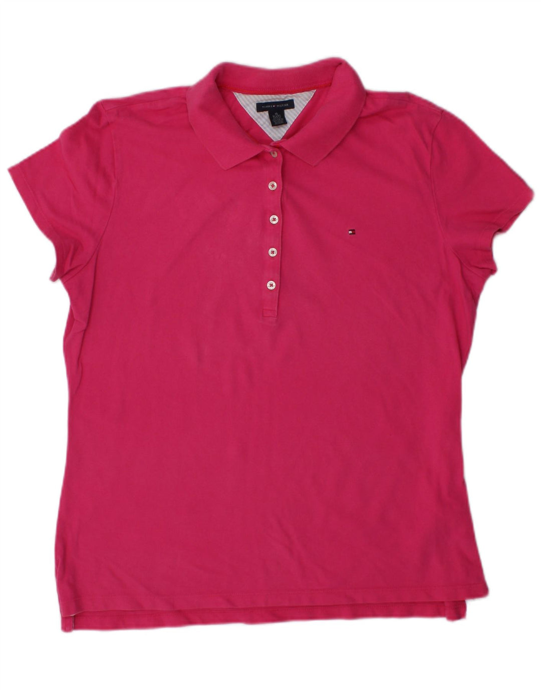 TOMMY HILFIGER ženska polo majica UK 18 XL ružičasti pamuk