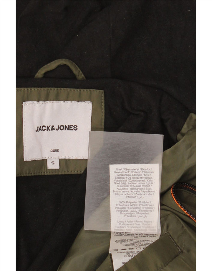 Jack & Jones muška vjetrovka s kapuljačom UK 36 mala kaki poliester