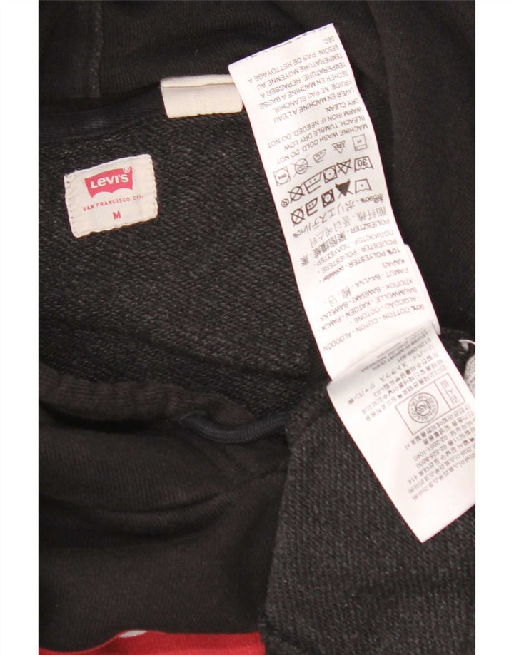 Levi's muška majica s kapuljačom srednje veličine, crni pamuk