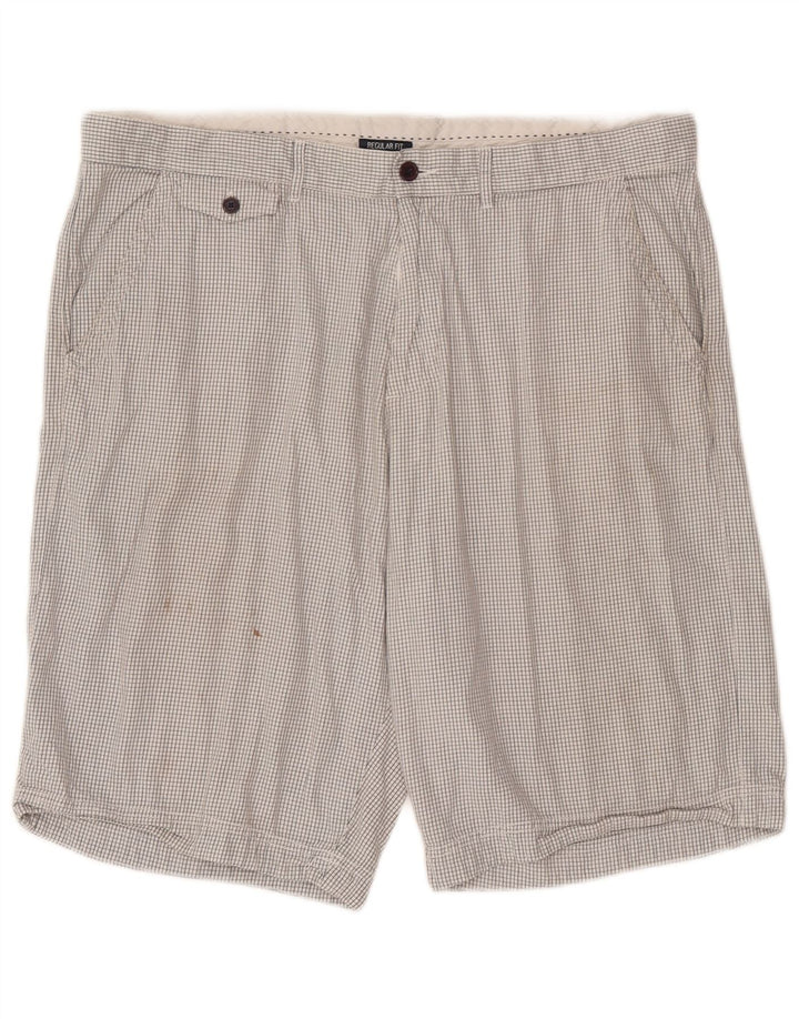 Champion Mens Regular Fit Chino kratke hlače 2XL W42 bijelo karirano