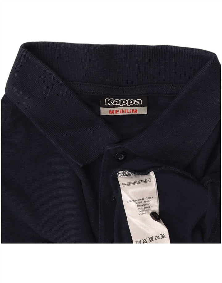 KAPPA Mens Polo Shirt Medium Navy Blue Cotton