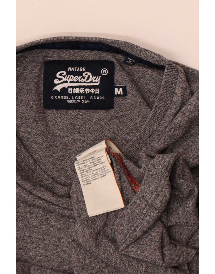 Superdry muška majica dugih rukava, srednje sivi flekasti pamuk