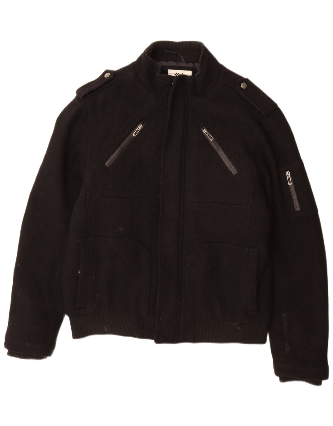 ANGELO LITRICO Muška vojna bomber jakna UK 42 XL crna vuna