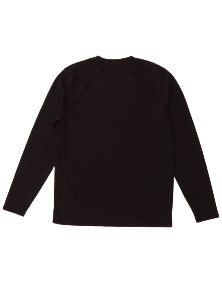 HOLLISTER Muška grafička majica dugih rukava srednje crna