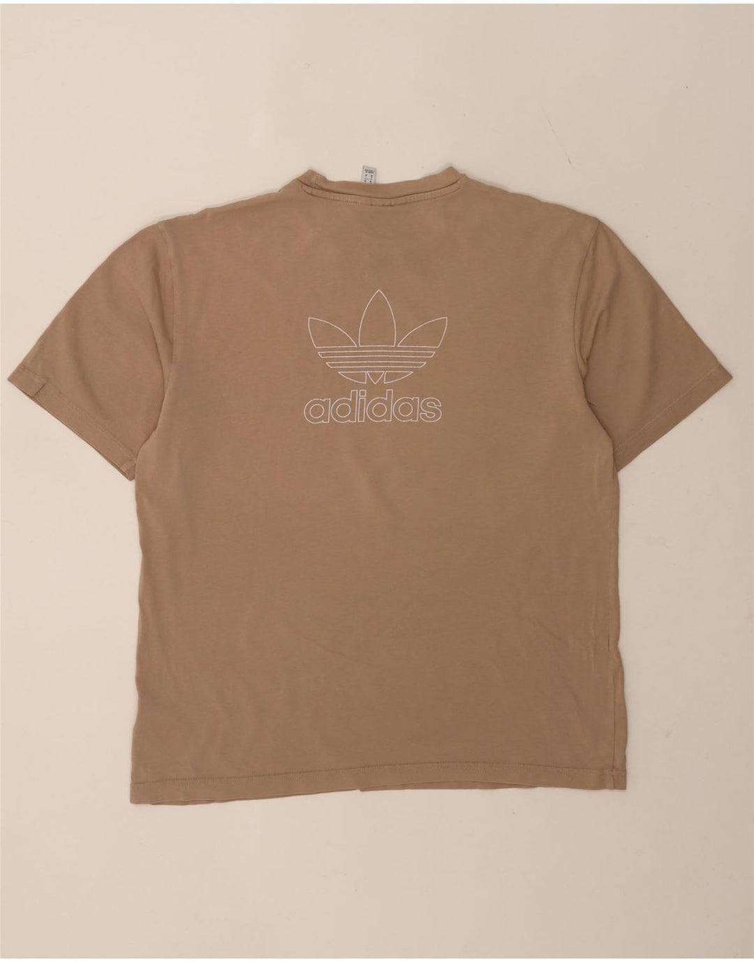 Adidas muška majica s grafičkim motivima, srednje bež pamuk