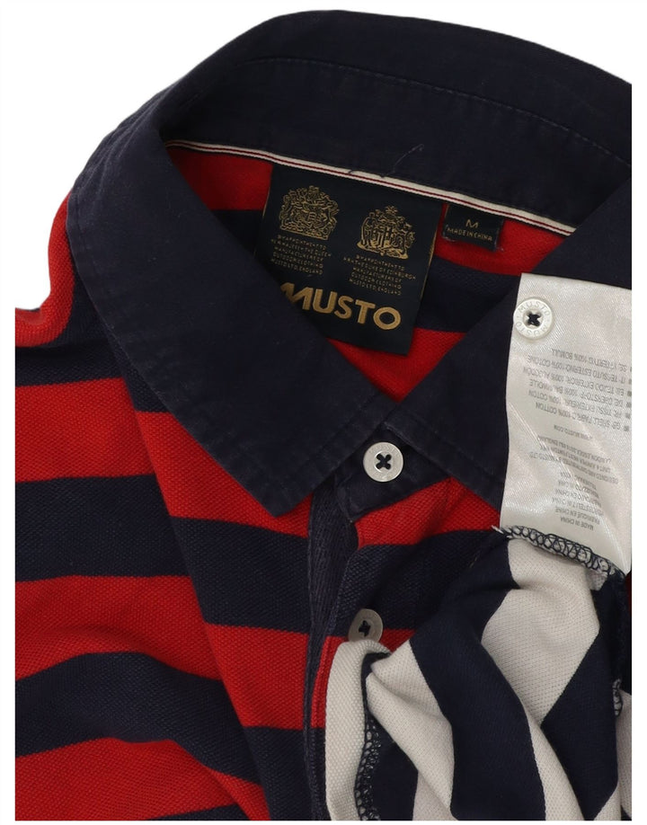 MUSTO Muška polo majica Srednje tamnoplavi pamuk na pruge