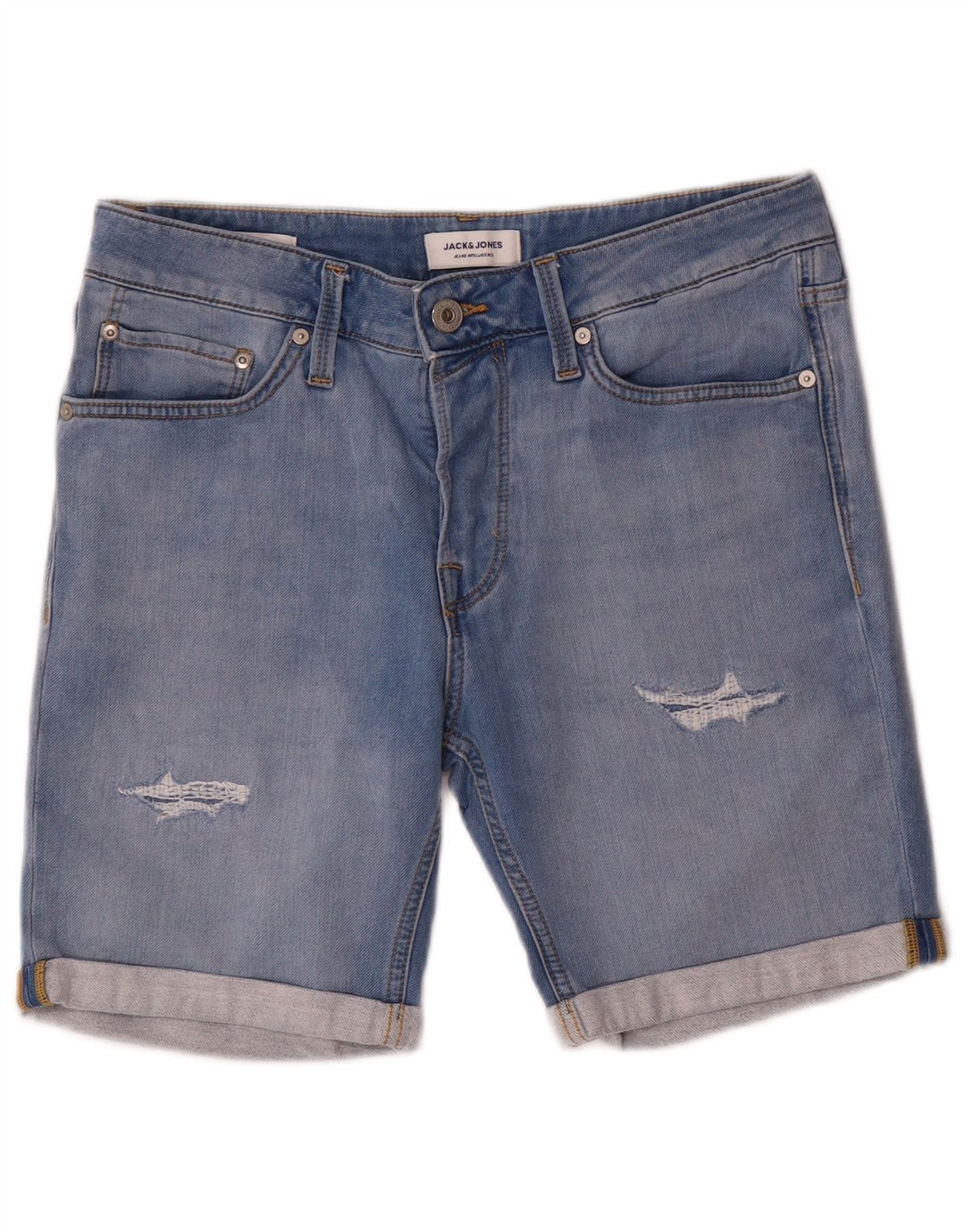 Jack & Jones muške kratke traper hlače srednje veličine W32, plavi pamuk