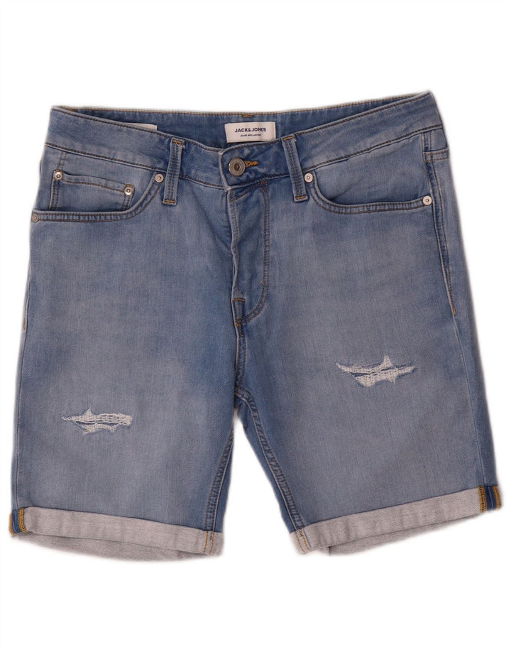 Jack & Jones muške kratke traper hlače srednje veličine W32, plavi pamuk