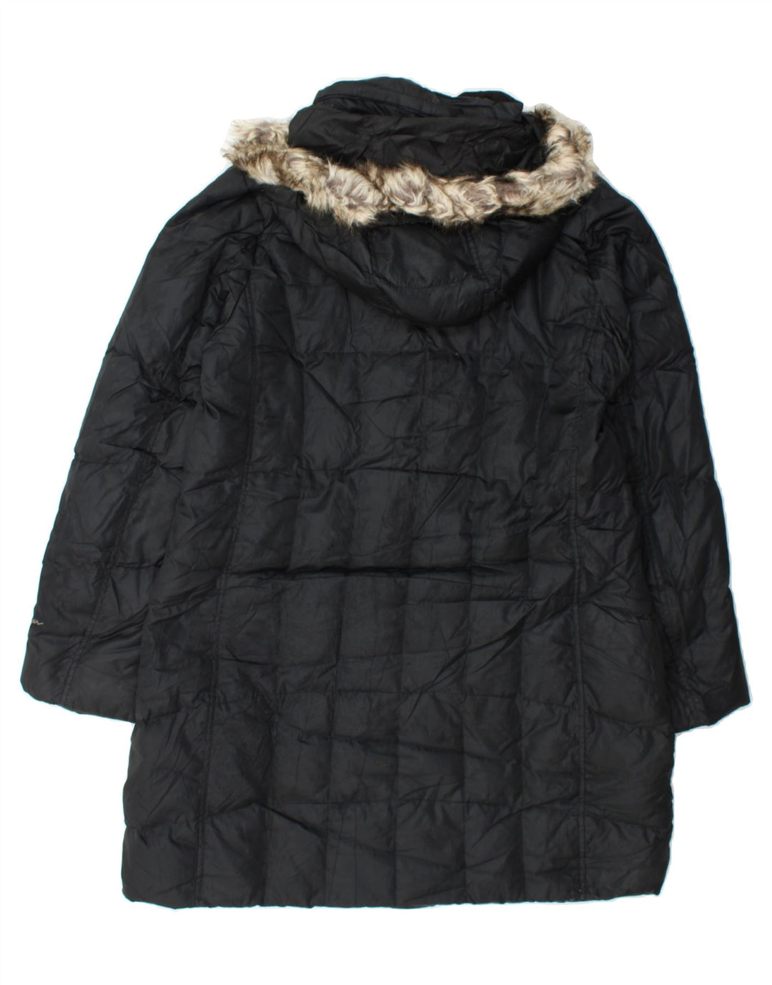 EDDIE BAUER Womens Hooded Padded Coat UK 16 Large Black Polyester Vintage Eddie Bauer and Second-Hand Eddie Bauer from Messina Hembry 