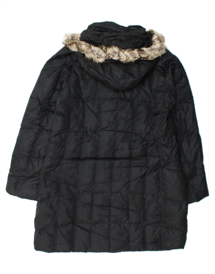 EDDIE BAUER Womens Hooded Padded Coat UK 16 Large Black Polyester Vintage Eddie Bauer and Second-Hand Eddie Bauer from Messina Hembry 