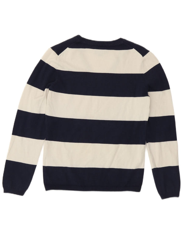 Tommy Hilfiger Ženski džemper s V-izrezom UK 12 srednje tamnoplave pruge
