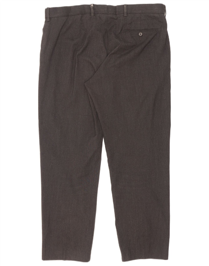 Marks & Spencer muške ravne chino hlače W36 L29 sive fleke