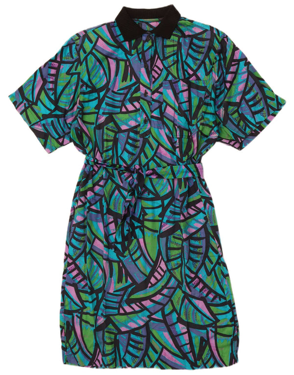 Vintage ženska haljina A-kroja UK 14 velikih višebojnih blokova boja