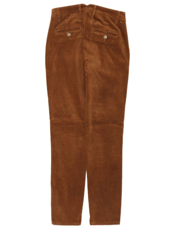 Massimo Dutti Womens Skinny Chino Trousers EU 34 2XS W24 L28 Brown Cotton